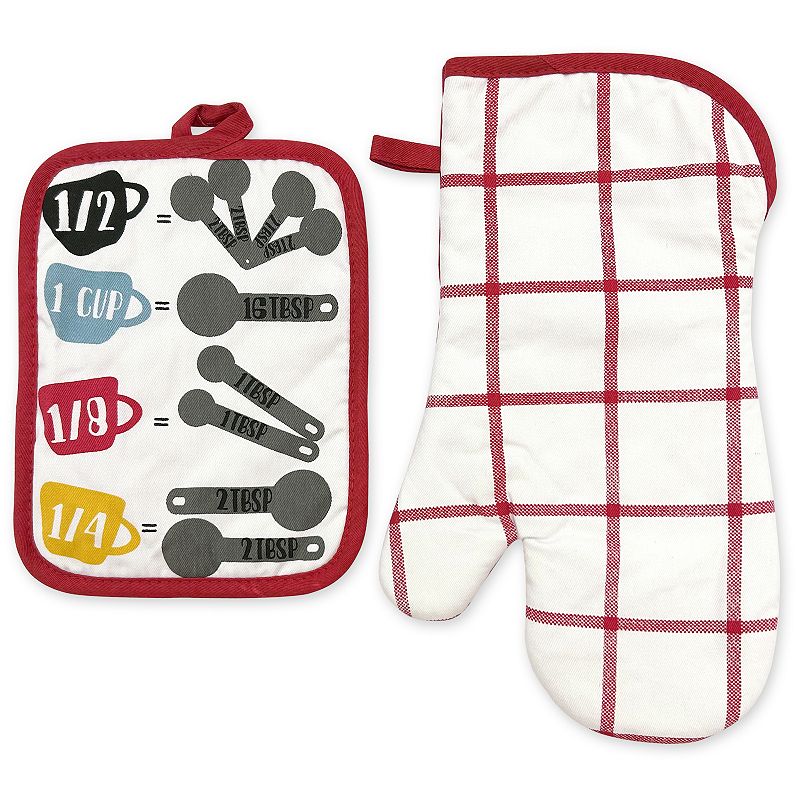 Homewear Kitchen Conversions 2-pc. Oven Mitt and Potholder Set