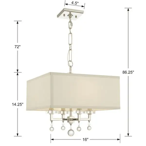 Paxton 4 Light Nickel Mini Chandelier - 16'' W x 16'' H Shopping - The Best Deals on Chandeliers