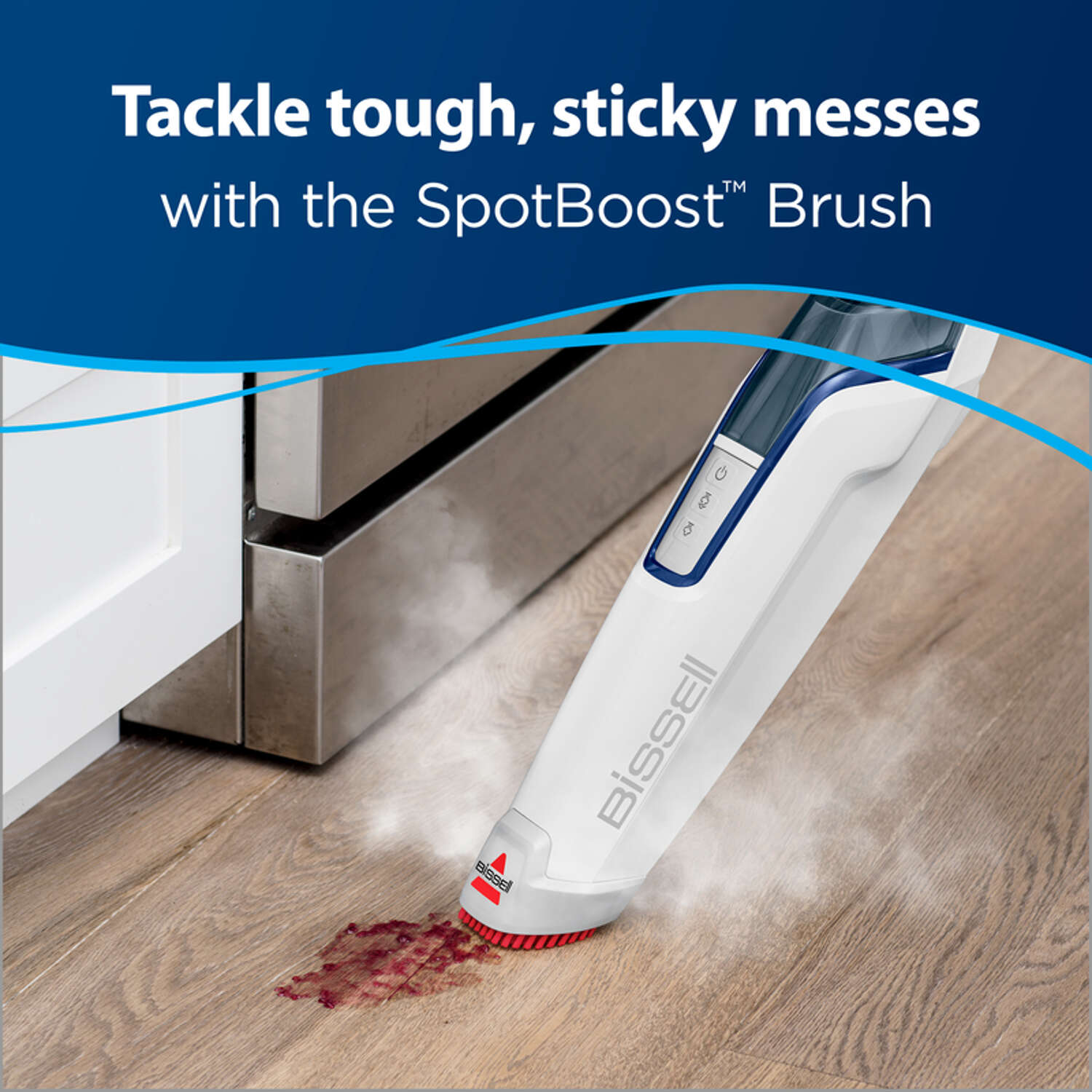 Bissell PowerFresh Bagless Steam Mop 12 amps Standard White