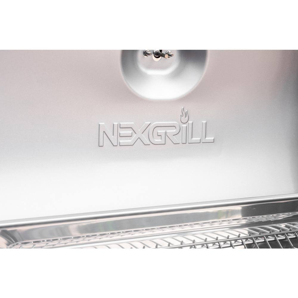 Nexgrill 720-0830X 4-Burner Propane Gas Grill in Stainless Steel with Side Burner