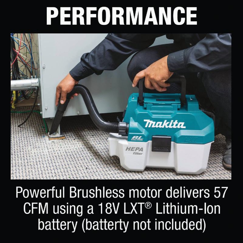 Makita 18V 2 Gal. Cordless Wet Dry Vacuum