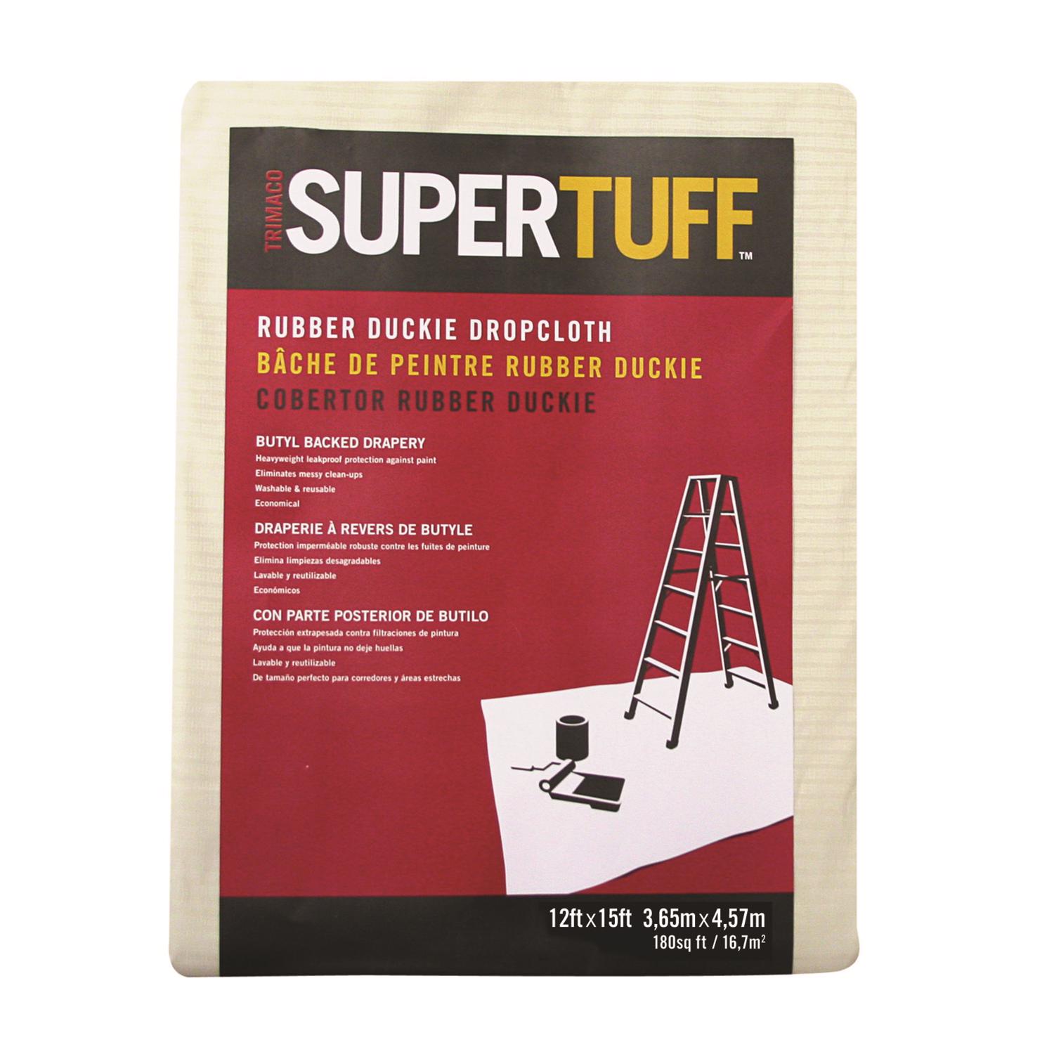 Trimaco SuperTuff 12 ft. W X 15 ft. L X 0.06 mil Butyl Coated Drop Cloth 1 pk