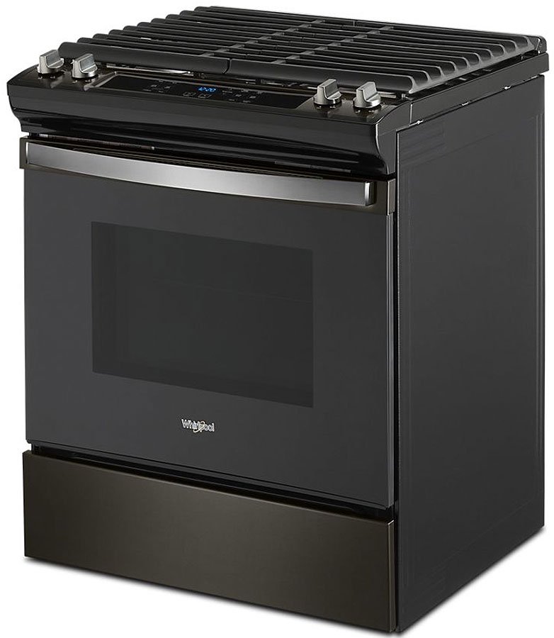 Whirlpool ADA 5 Cu. Ft. Black Stainless Steel Gas Range With Frozen Bake Technology