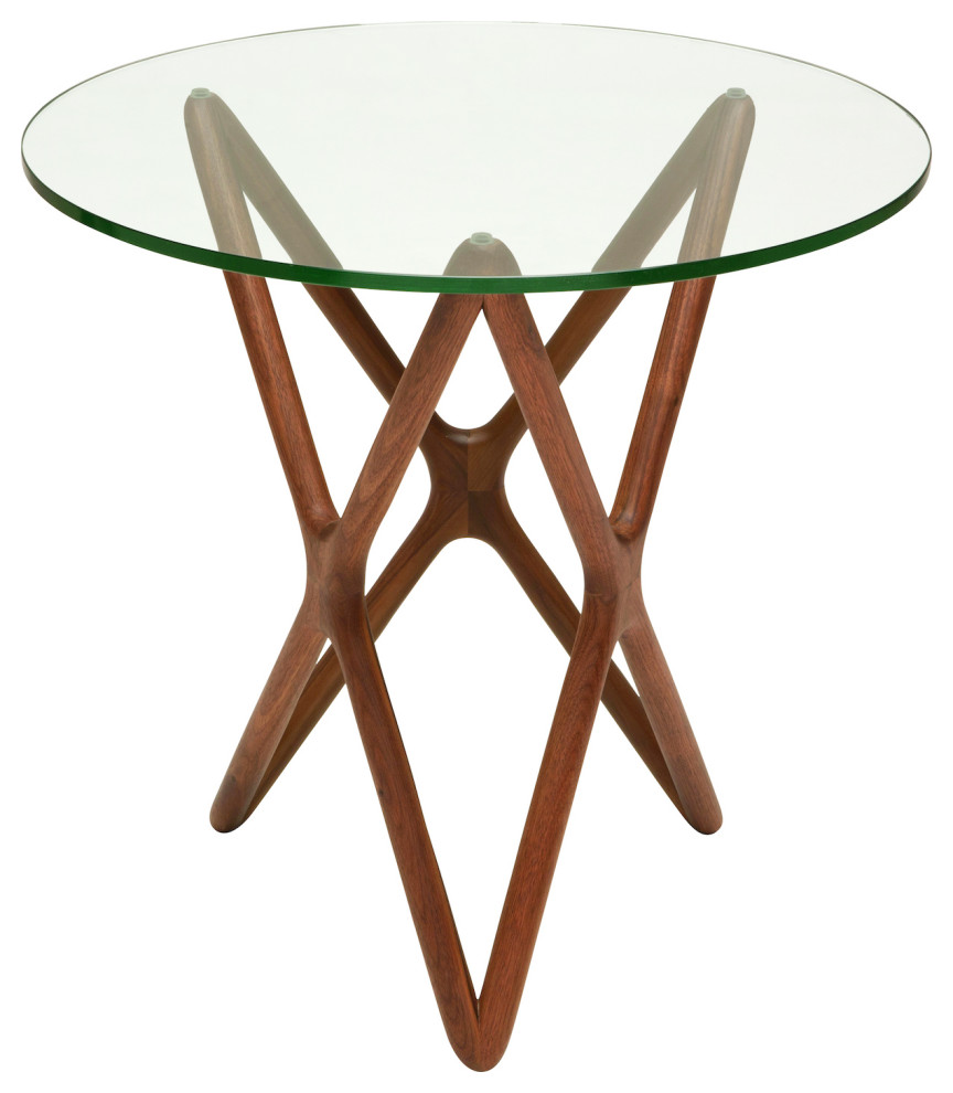 Am Walnut Star Side Table   Midcentury   Side Tables And End Tables   by HedgeApple  Houzz