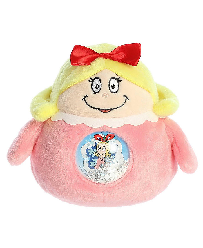 Aurora Small Shaker Cindy Lou Who Dr. Seuss Whimsical Plush Toy Pink 7