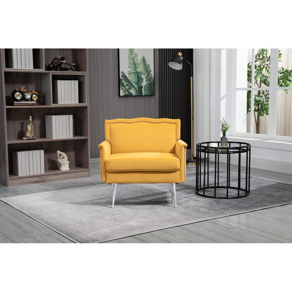 Accent Chair  Living Room Chair / leisure single sofa with acrylic feet