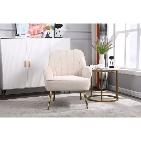 Soft Velvet Armchair Accent Chair Velvet Sherpa Armchair for Living Room Bedroom