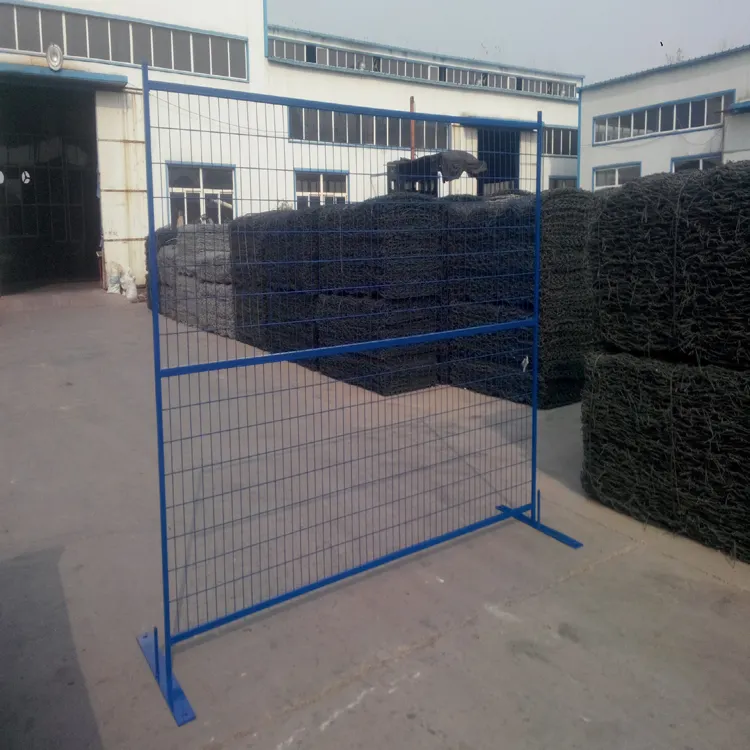 High quality factory 6X10FT Green Color Portable remove feet square pipe Canada metal  iron security  Temporary Fence