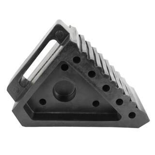 Extreme Max Heavy-Duty Solid Rubber Wheel Chock with Handle - Value 4-Pack 5001.5772.4