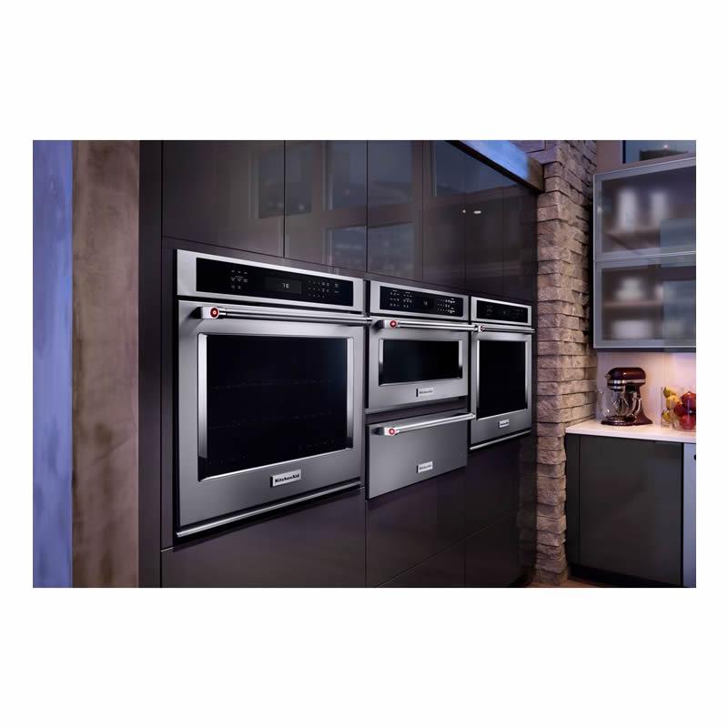 KitchenAid 27-inch, 1.4 cu. ft. Built-In Microwave Oven with Convection KMBP107ESS