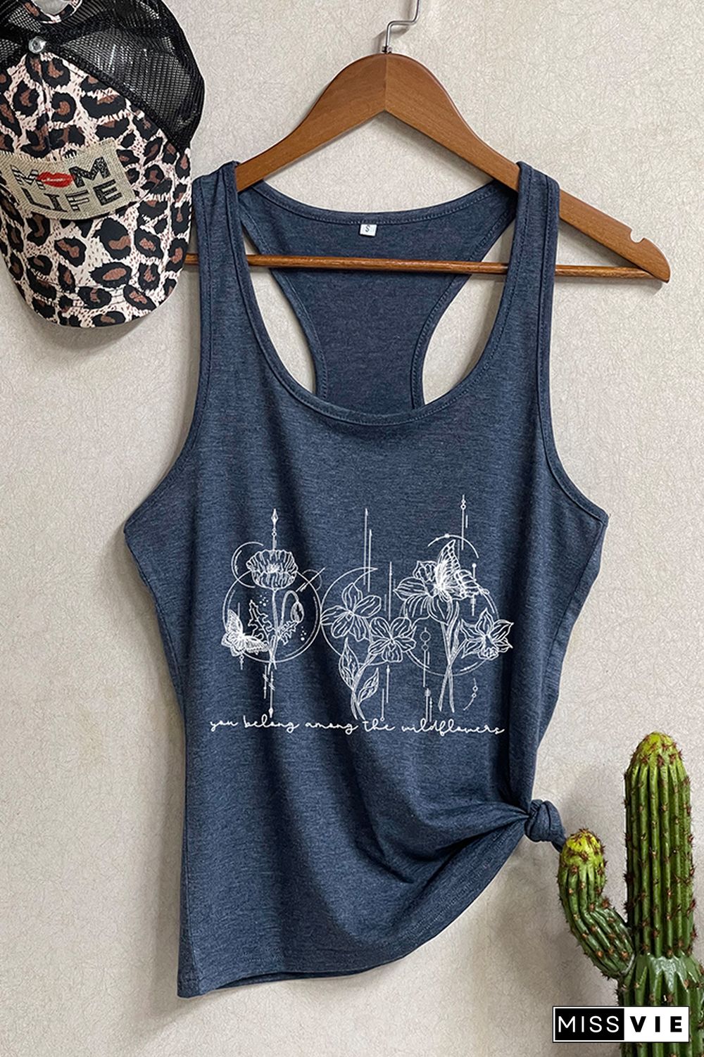 You Belong Among the Wildflower Sleeveless Tank Top Wholesale