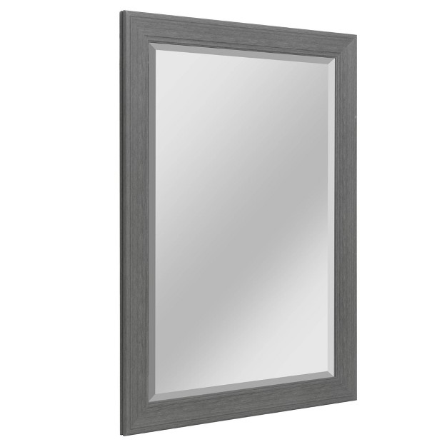 X 33 5 quot Textured Woodgrain Mirror Gray Head West