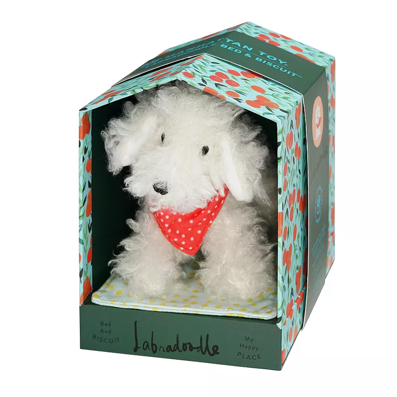 Manhattan Toy Bed and Biscuit Doghouse Play Set with Mini-Labradoodle Plush Dog