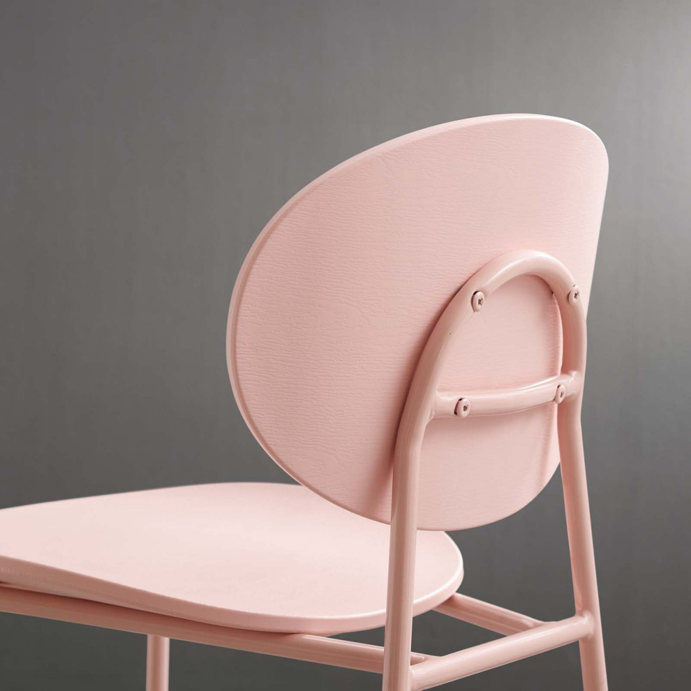 Pink Palette Dining Side Chair Set of 2   Midcentury   Dining Chairs   by Homesquare  Houzz