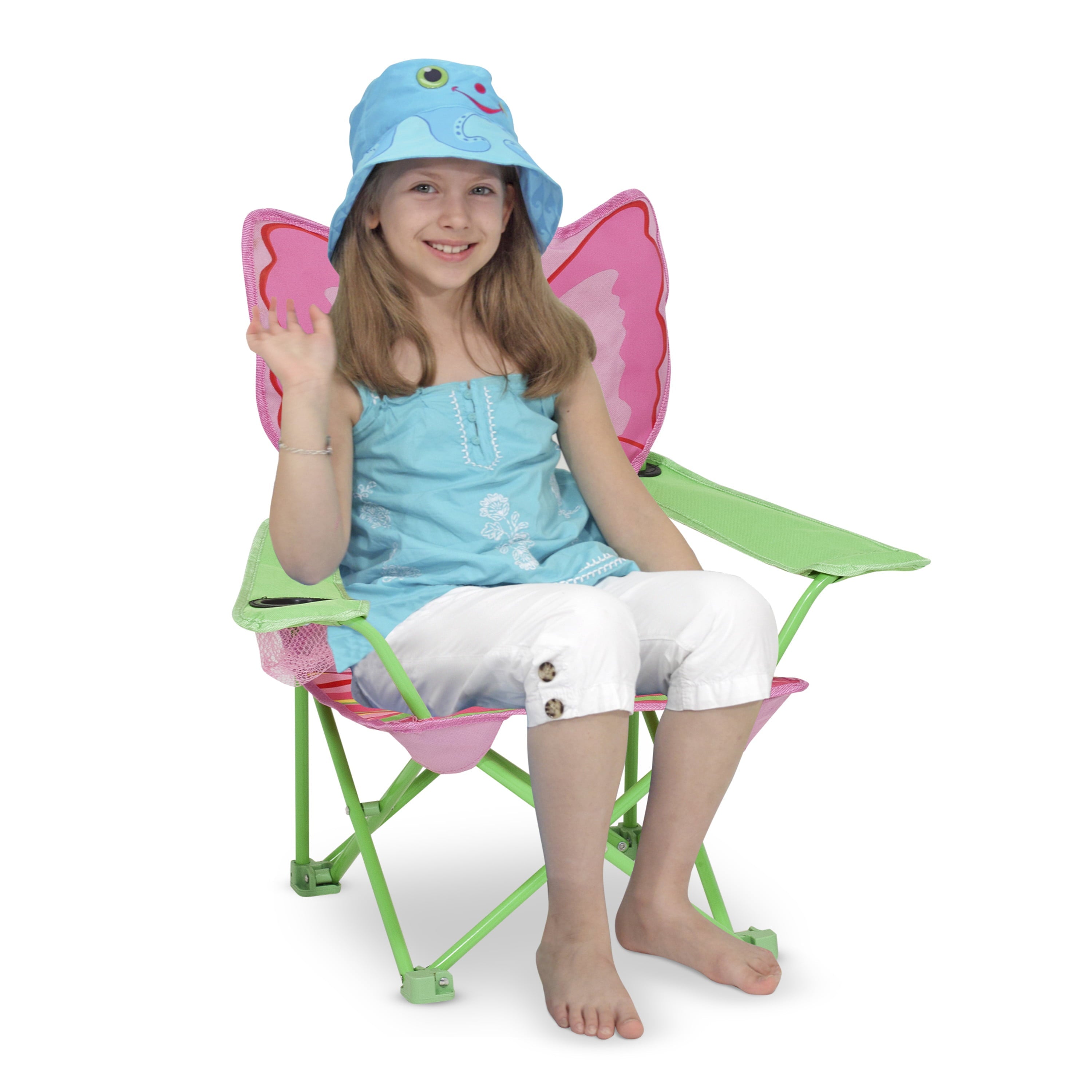 Melissa & Doug Sunny Patch Bella Butterfly Outdoor Folding Lawn and Camping Chair