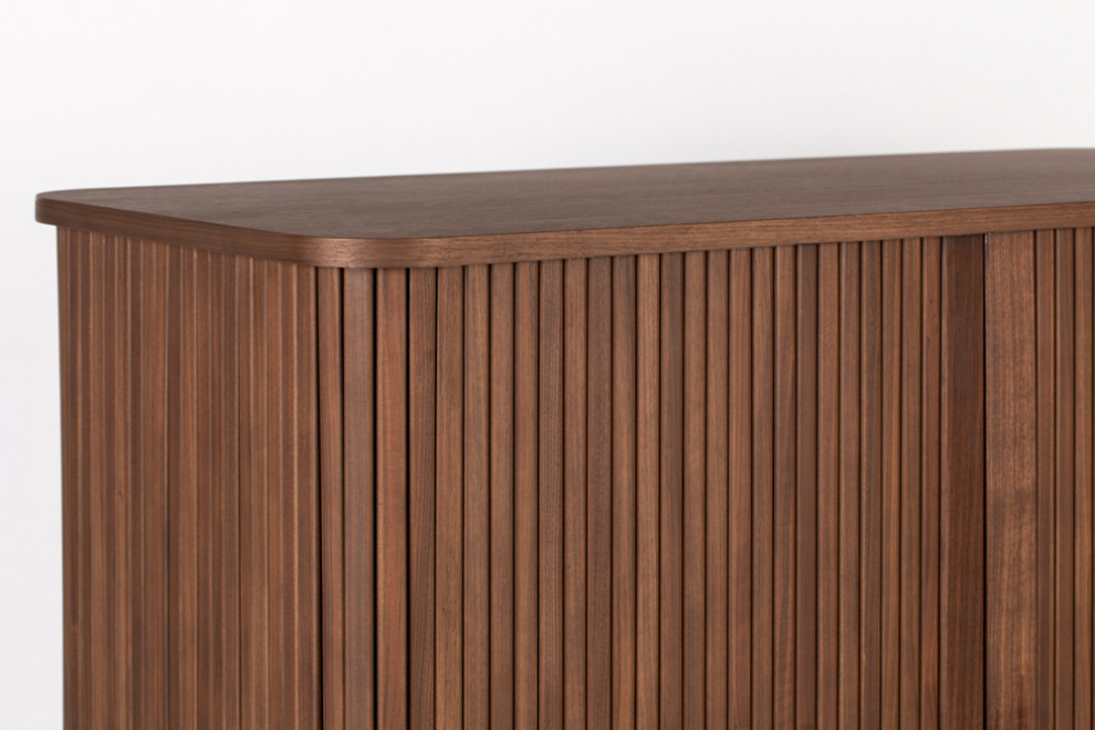 Brown Walnut Cabinet  Zuiver Barbier   Midcentury   Accent Chests And Cabinets   by Luxury Furnitures  Houzz