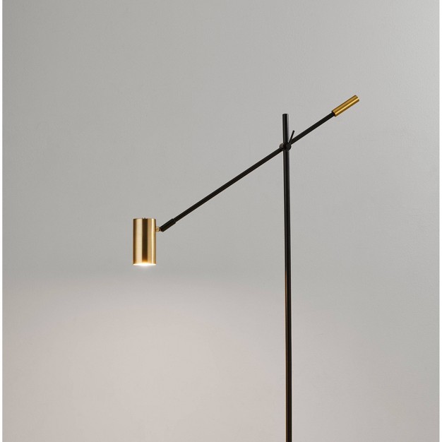 X 63 quot Collette Floor Lamp includes Led Light Bulb Black Adesso