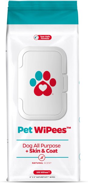 Pet Parents Pet WiPees Dog All Purpose Skin and Coat Dog Wipes， 100 count