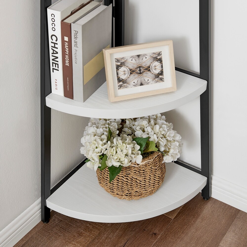 Danya B. Free Standing 5 Tier Pyramid Industrial Corner Shelf