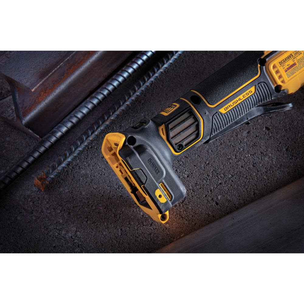 DEWALT 20V MAX 4.5-5 Grinder Variable Speed with FLEXVOLT ADVANTAGE Technology Bare Tool ;