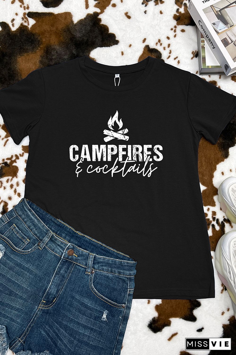 Camping Sweatshirt, Camping Shirts for Women & Men, Campfires And Cocktails, Camping Gift, Camper Gift, Funny Camping Shirt, Camp Lover-Graphic Tee Wholesale