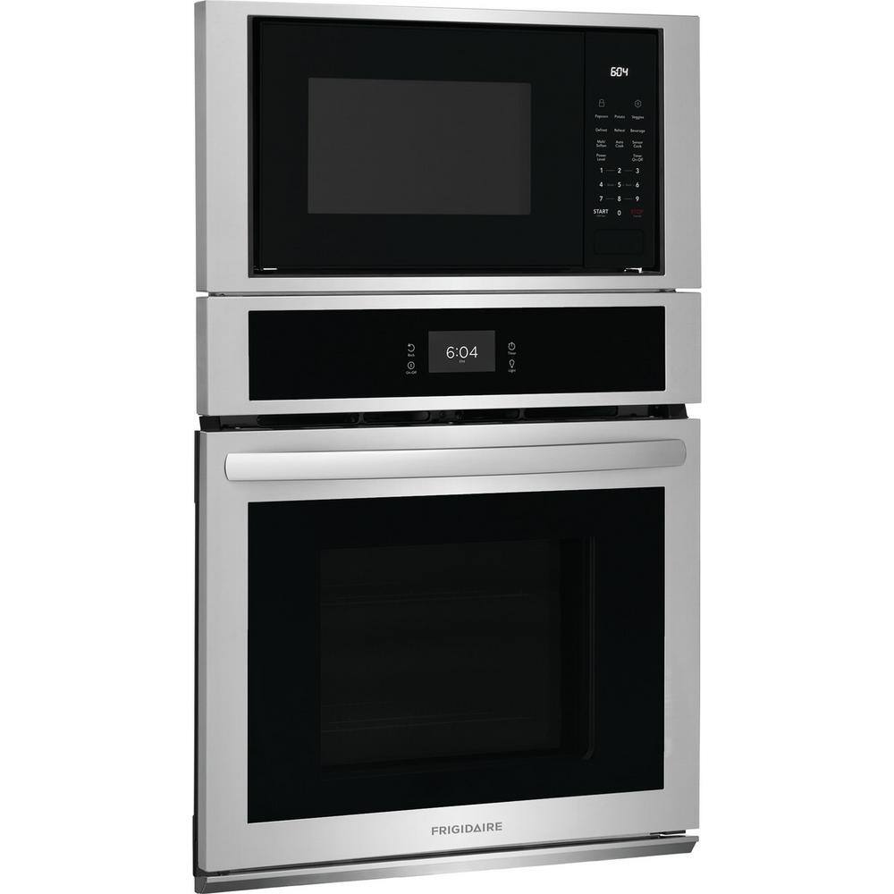 Frigidaire 27 in. Electric Wall OvenMicrowave Combination in Stainless Steel FCWM2727AS