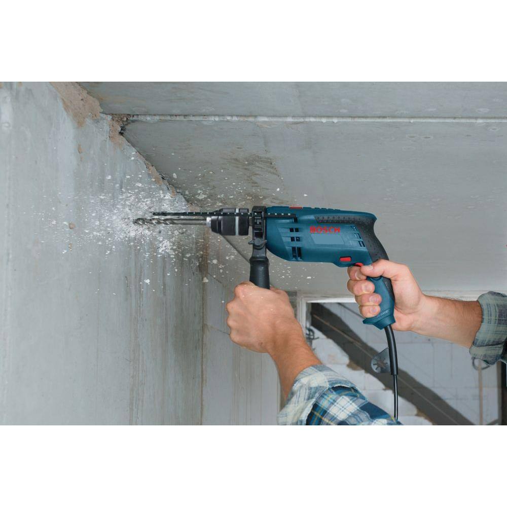 Bosch 7 Amp Corded 12 in. ConcreteMasonry Variable Speed Hammer Drill Kit with Hard Case 1191VSRK