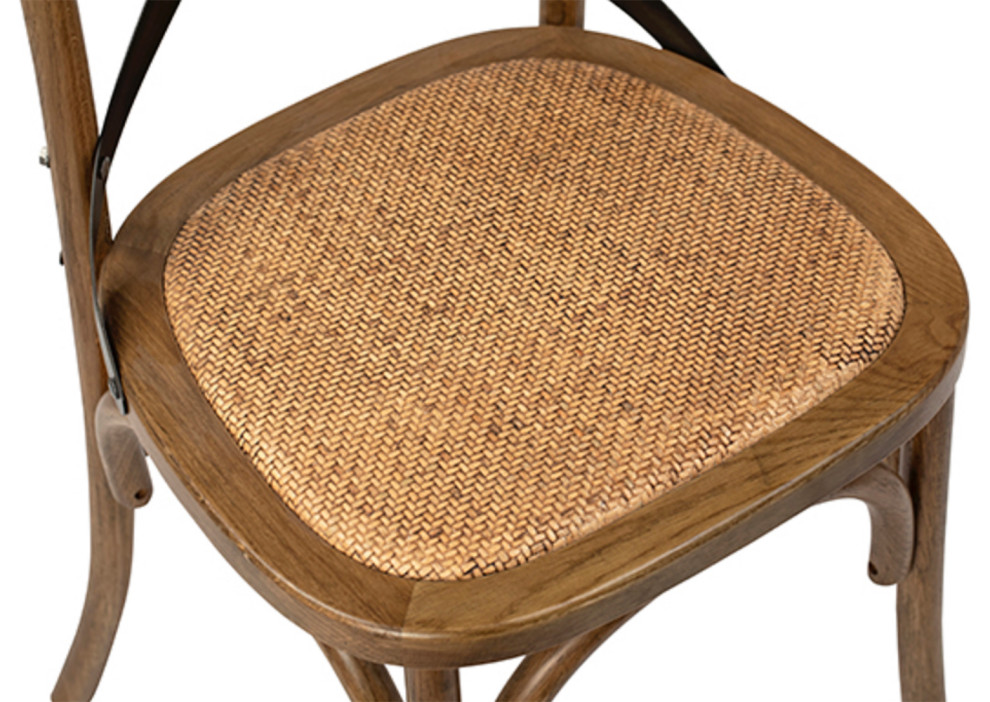 Oak  ampRattan X Back Chair   Tropical   Dining Chairs   by Design Mix Furniture  Houzz