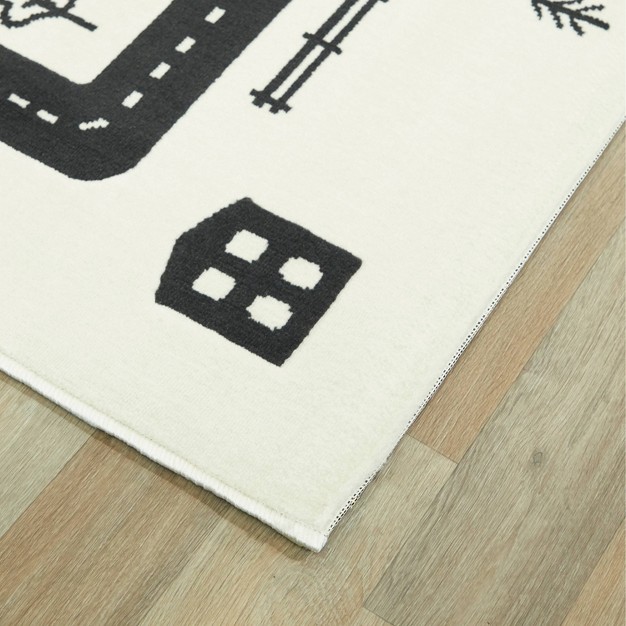 Roadmap Black white Kids x27 Rug Balta Rugs