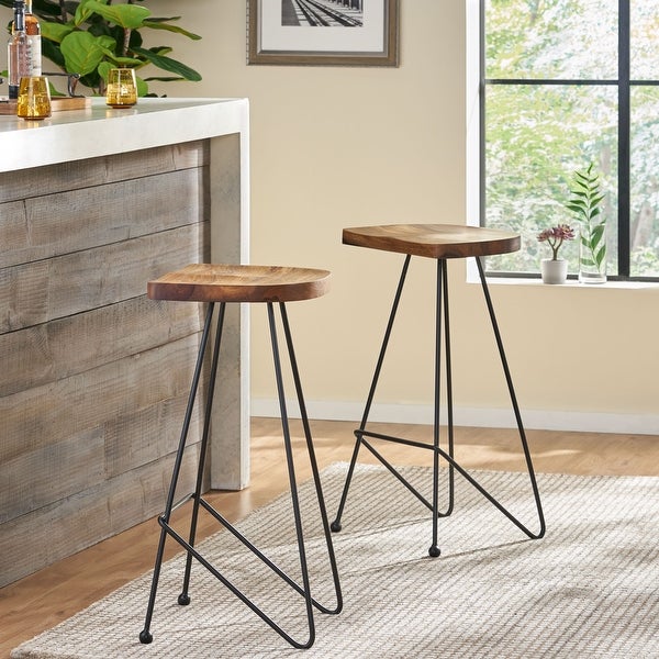 Odessa Wood Bar Stool Set of by Christopher Knight Home