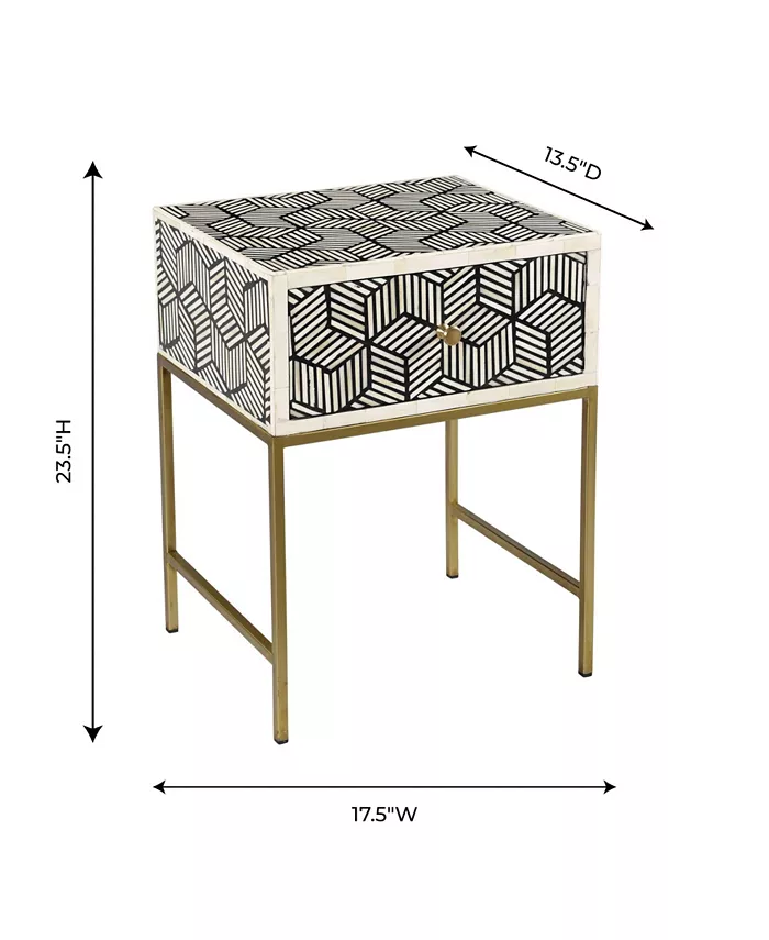 TOV Furniture Bone-Inlay Side Tableandnbsp;