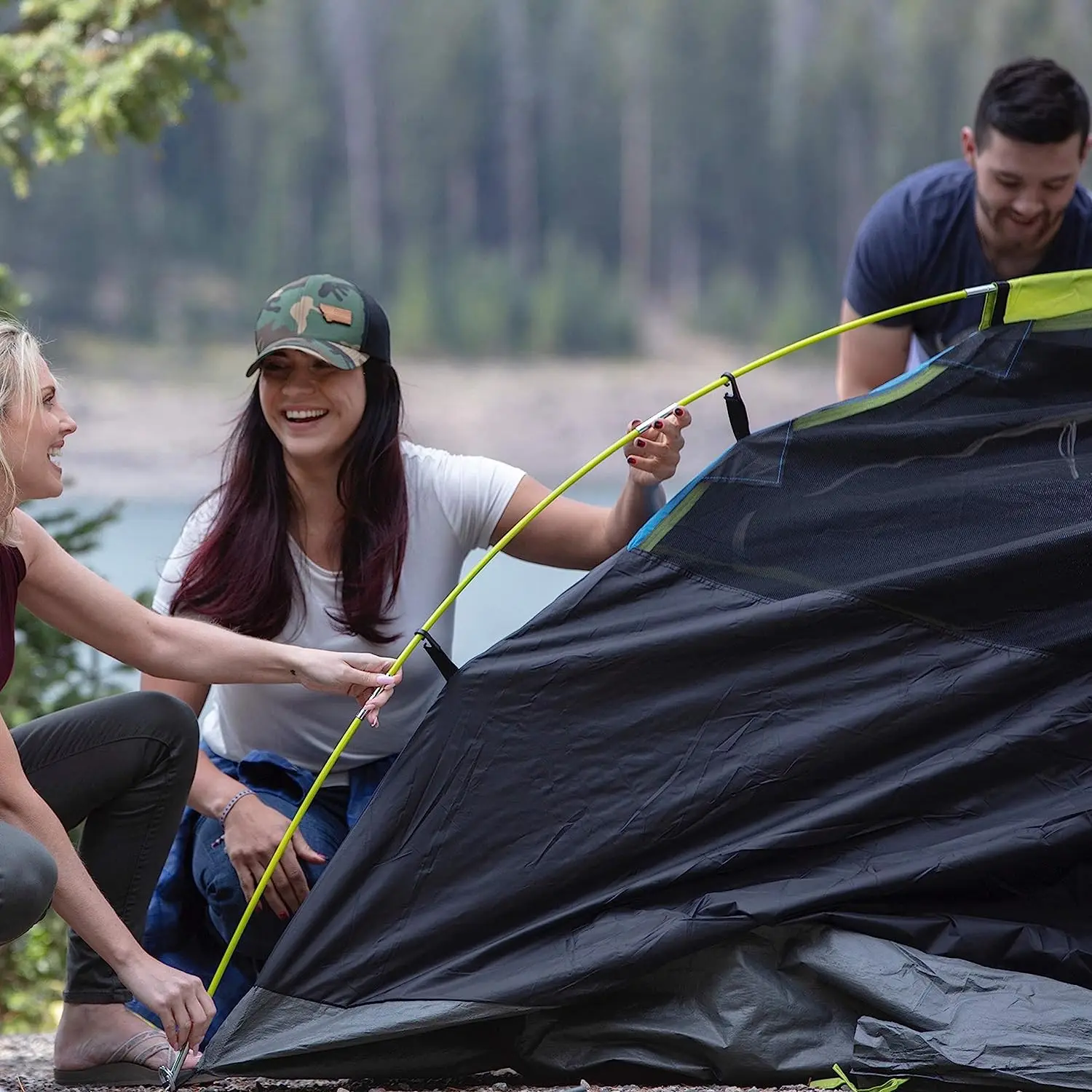 HOT Dark Room Sundome Camping Tent  4/6 Person Tent Blocks 90% of Sunlight and Keeps Inside Cool  Lightweight