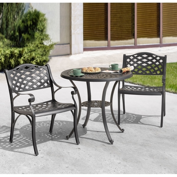 NUU Garden Outdoor 3 Pieces Cast Aluminum Bistro Set