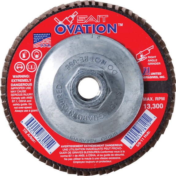 SAIT 78109 Flap Discs Metal  ovation 4 1/2 x 5/8 1...