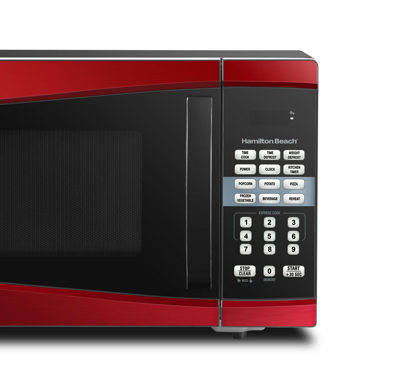 Hamilton Beach 09 Cu ft 900W Red Microwave oven  Crowdfused