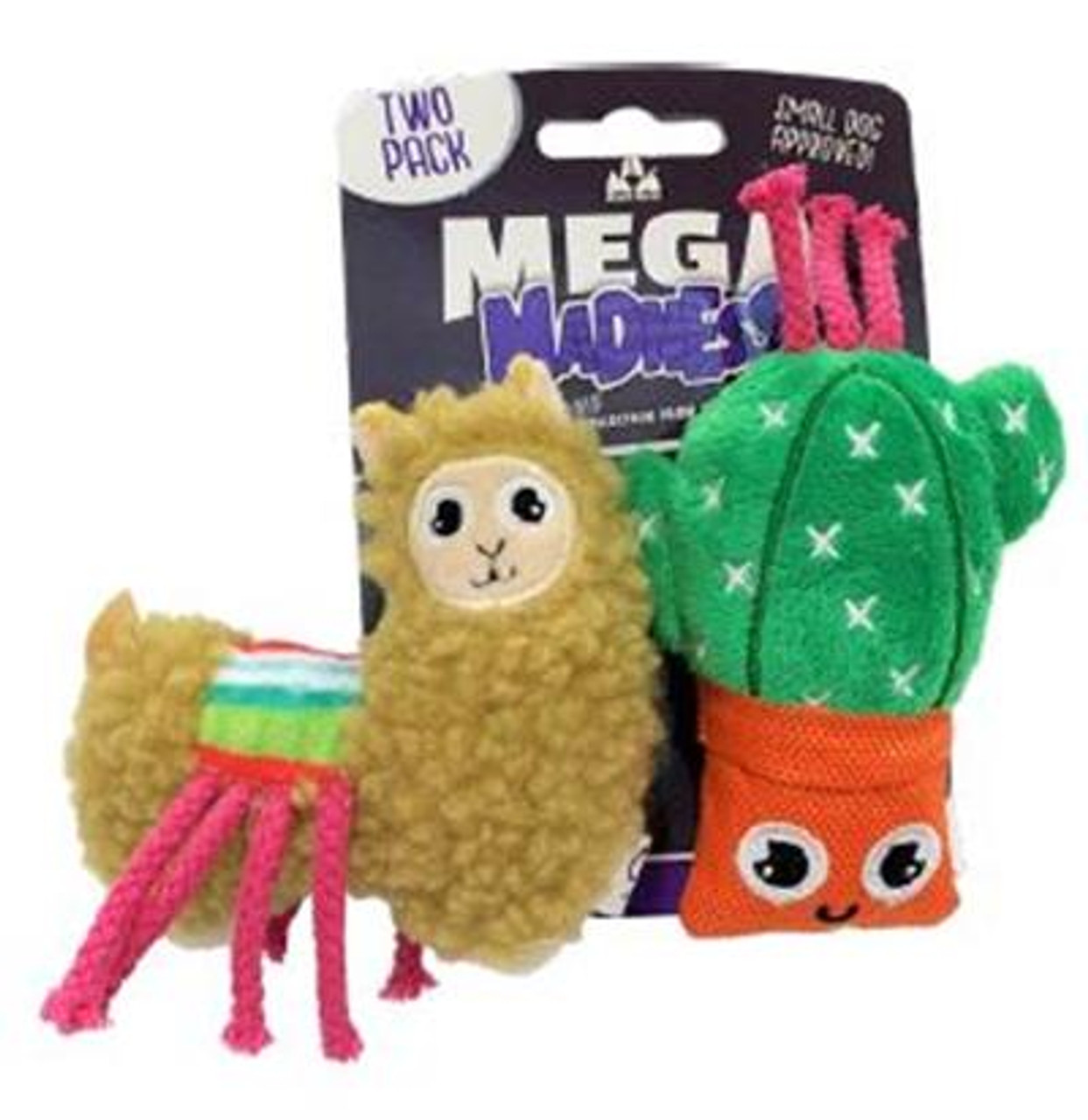 Mega Madness Llama Small Dog toys， 2 Pk.