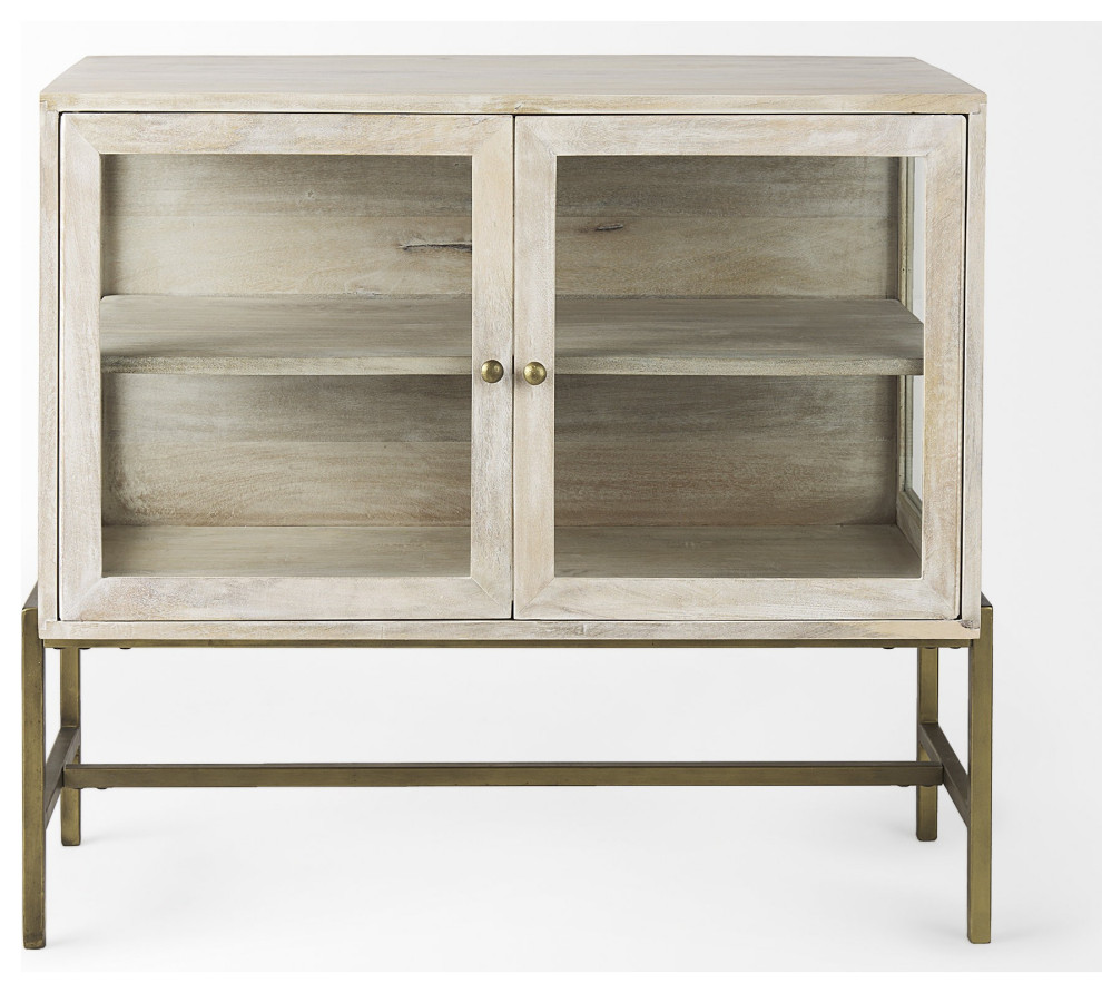 Rustic White Two Door Shadowbox Cabinet   Contemporary   Accent Chests And Cabinets   by UStradeENT LLC  Houzz