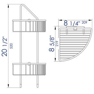 ALFI BRAND Corner Bathroom Shelf with Sleek Modern Design in Brass AB9532