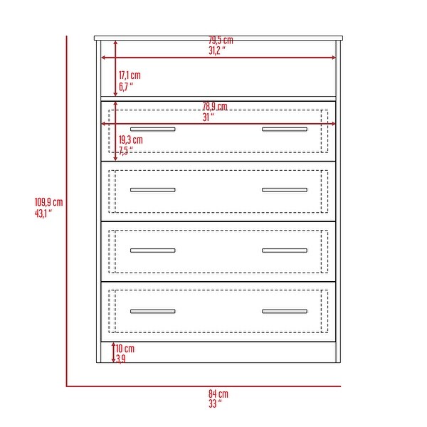 Simplicity 4-Drawer 1-Shelf Dresser， Modern Storage Cabinet， Superior Top， Storage Dressers Organizer for Living Room Bedroom - - 37851460