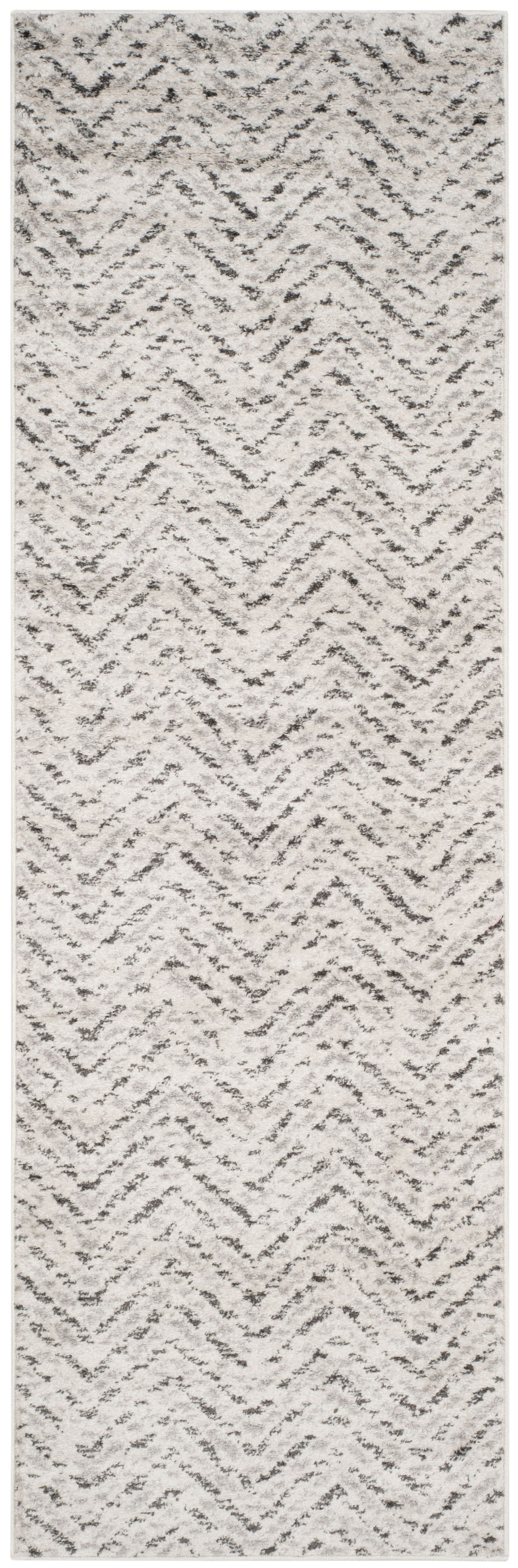 SAFAVIEH Adirondack Altan Chevron Runner Rug, Ivory/Charcoal, 2'6