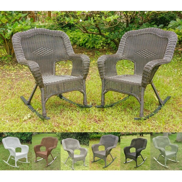 Maui Resin Wicker Porch Rocker (Set of 2)