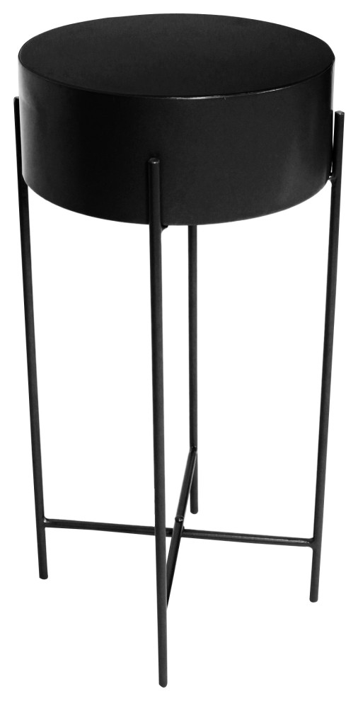 Archie Accent Table Black   Industrial   Side Tables And End Tables   by Kolibri Decor  Houzz