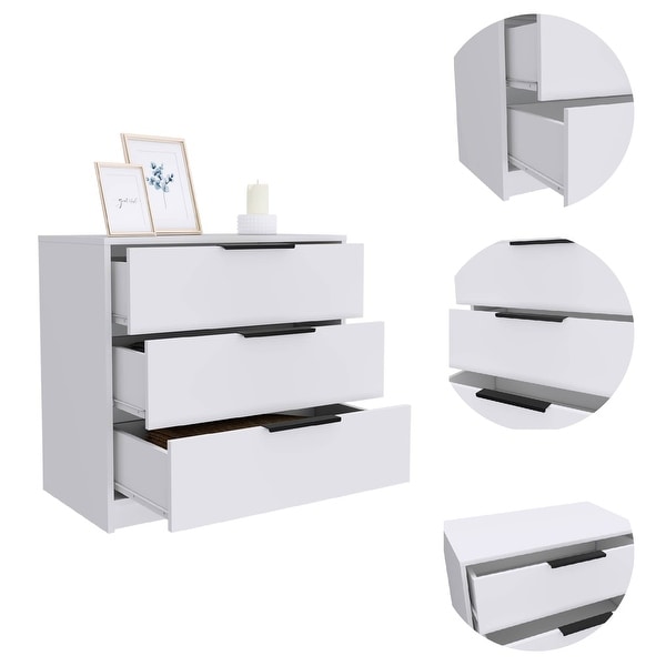 Contemporary Style 3-Drawers Dresser Chests for Bedroom， Storage Dressers Organizer for Bedroom， Living Room， Hallway - - 37828152