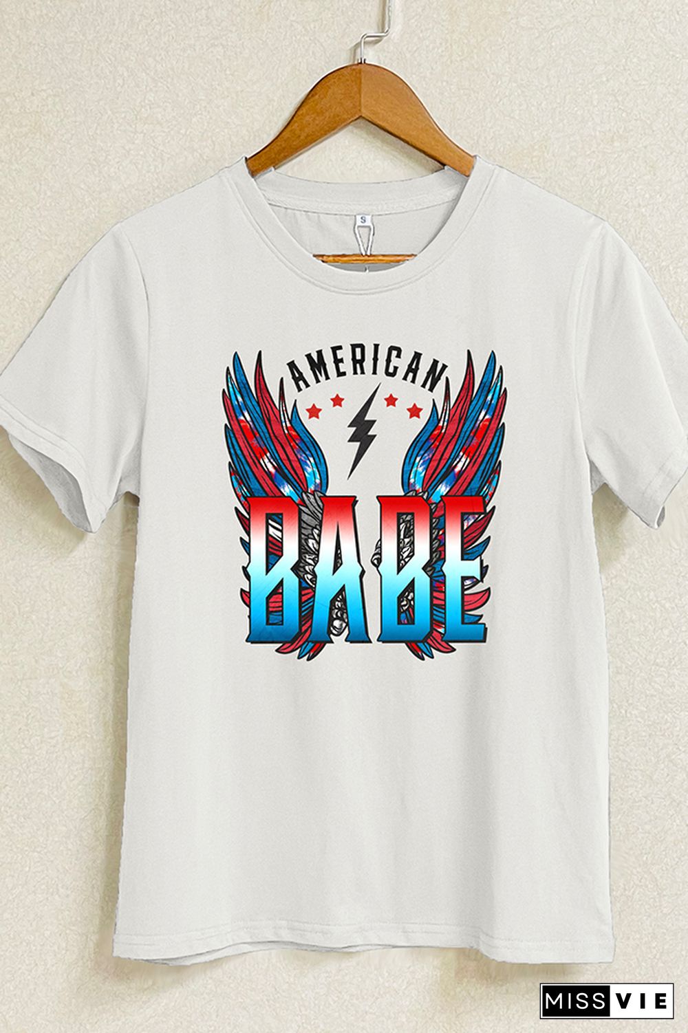 American Babe Retro Wings Short Sleeve Graphic Tee Wholesale