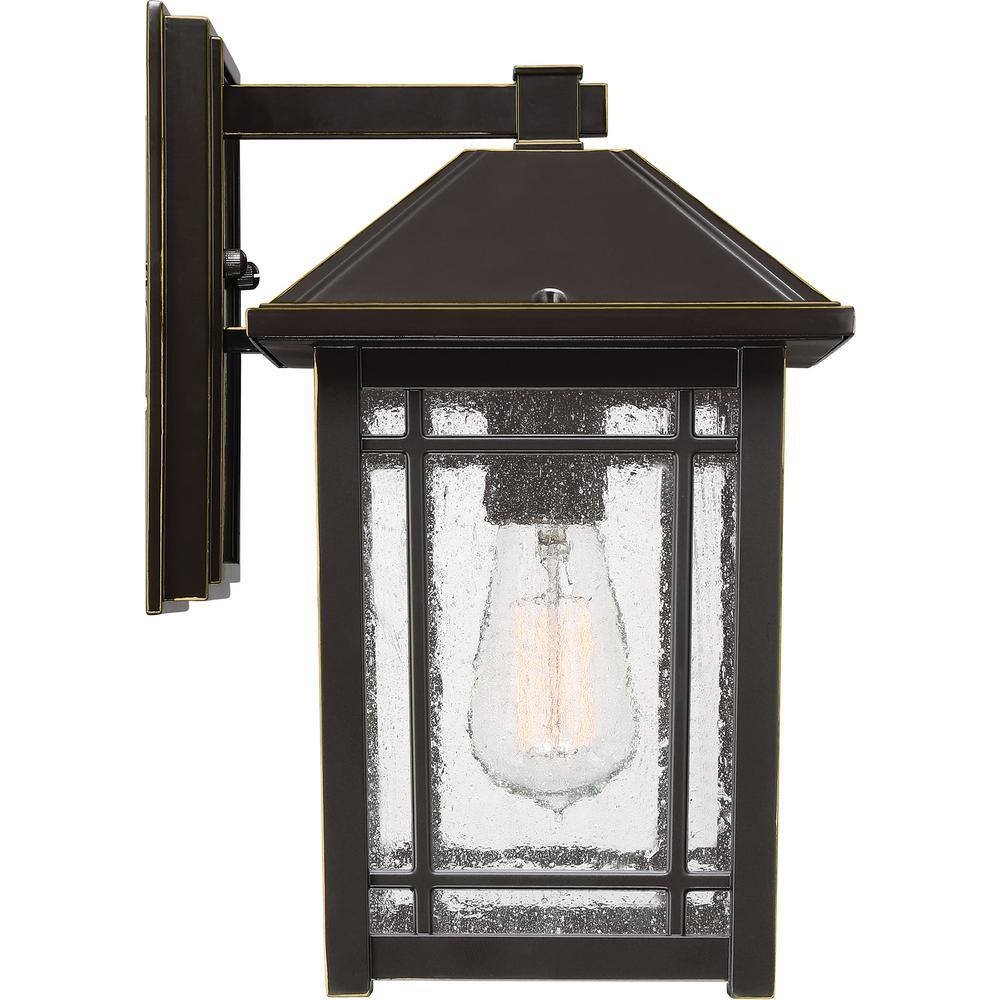 Quoizel Cedar Point 1-Light Bronze Outdoor Wall Lantern Sconce CPT8408PN