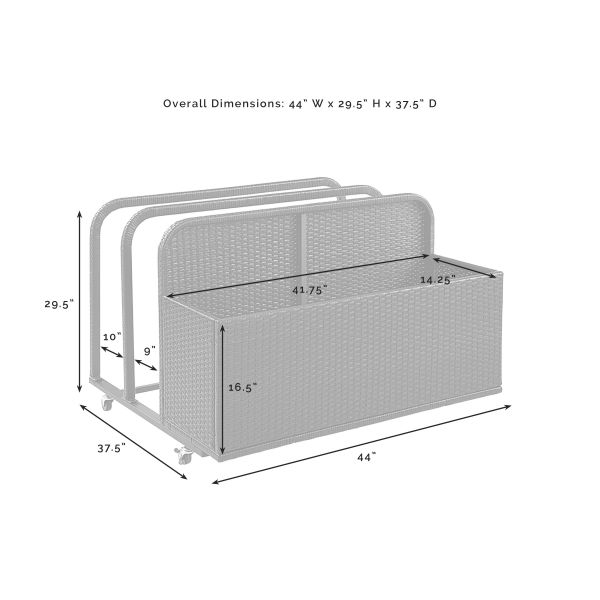 Palm Harbor Outdoor Wicker Pool Storage Caddy