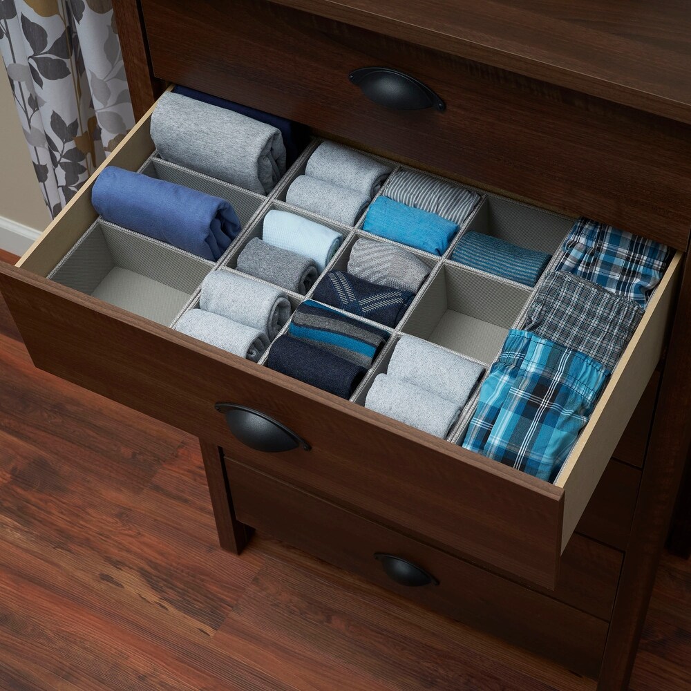 Accessory Organizer with Fabric Covering and Three Compartments   12.0\