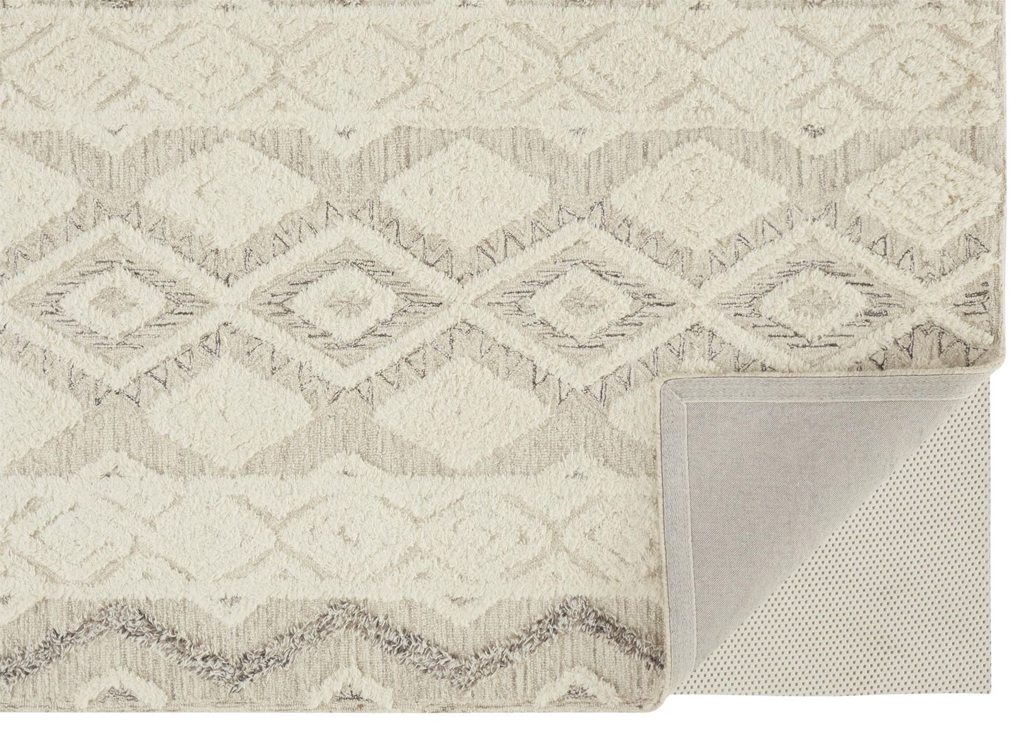 Elika Hand Tufted Ivory and Gray Rug by BD Fine