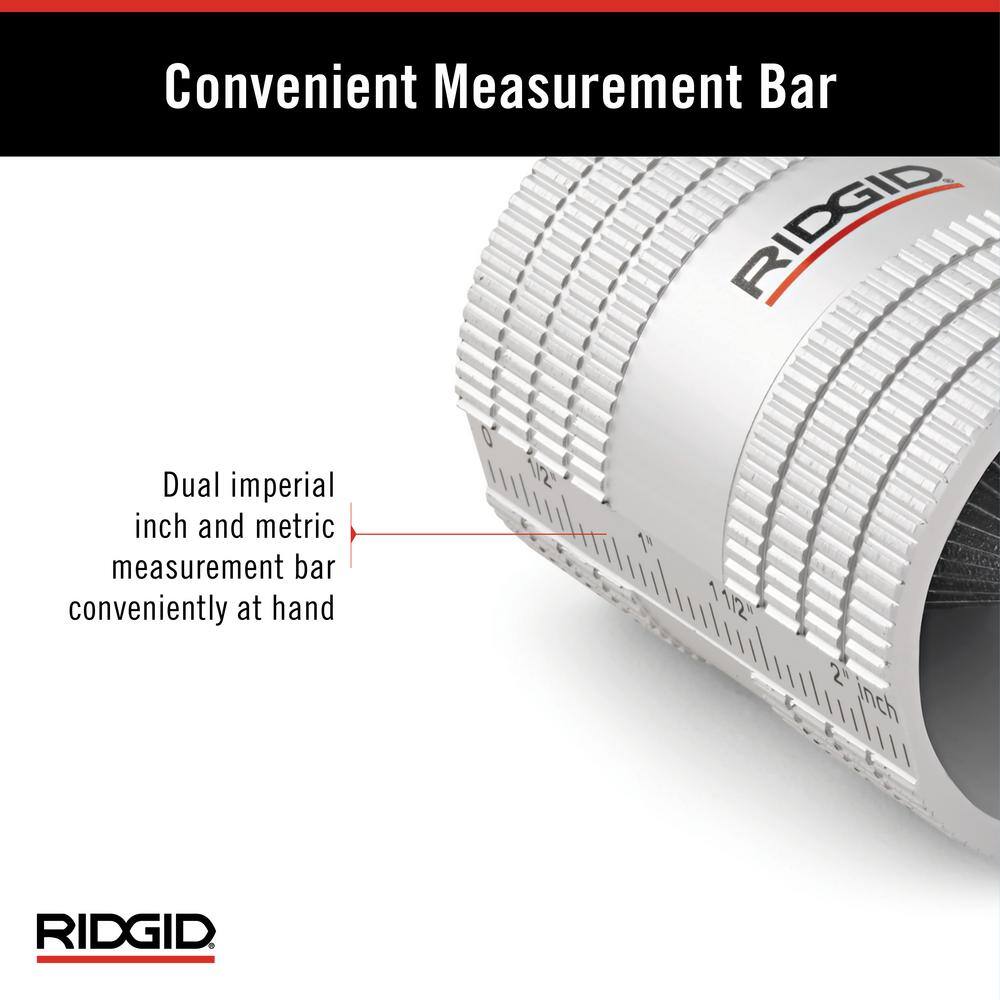 RIDGID 223S 14 in.-1-14 in. InnerOuter Copper and Stainless Steel Tubing and Pipe Reamer Tubing Tool for Multilayer Cutting 29983