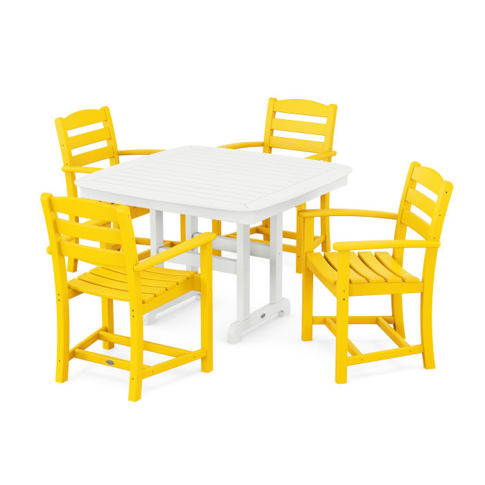 Polywood La Casa Café 5-Piece Dining Set with Trestle Legs PWS919-1